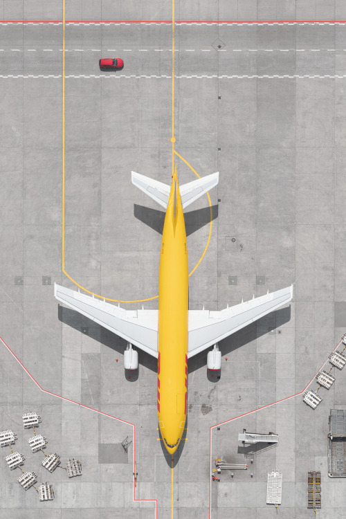 Aerial Passenger Jet Airport Apron View