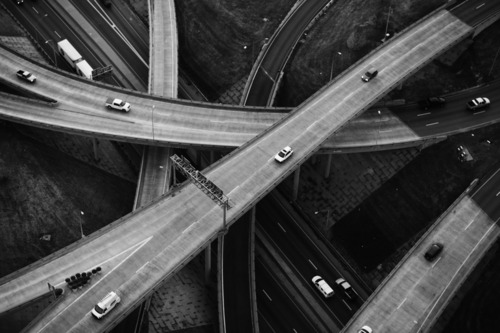 Aerial Cityscape Concrete Jungle Drone View