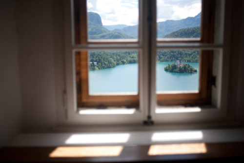 Mountain Lake Cabin Landscape Photography