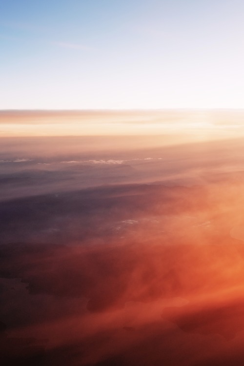 Aerial Sunset Cloudscape Landscape