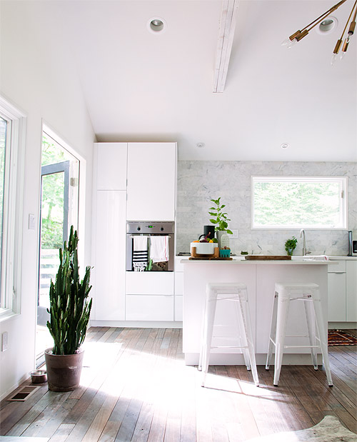 Modern White Kitchen Landscape Photography