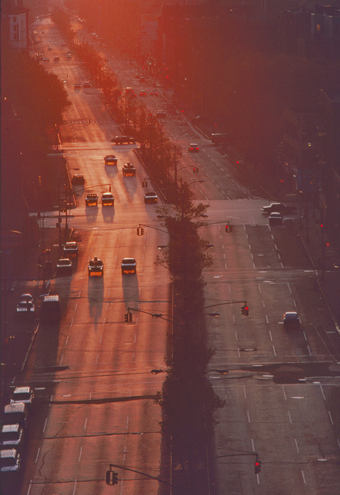 City Street Sunset Landscape Photography