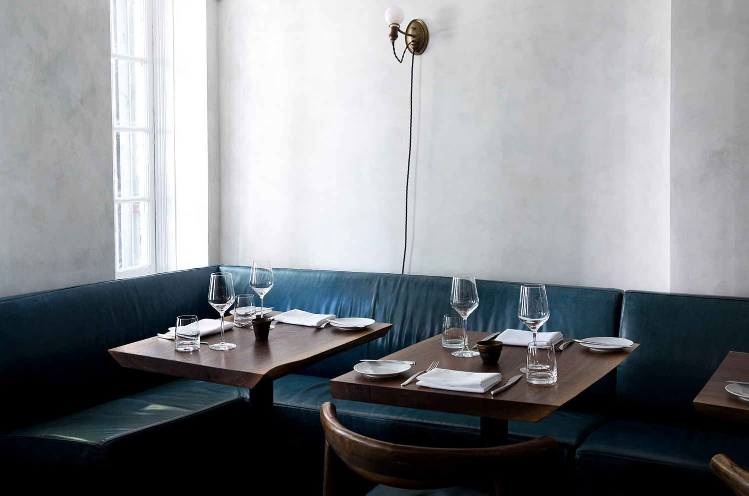 Cozy Bistro Interior Candlelit Banquette