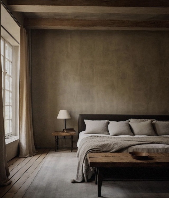 Rustic Country Bedroom Interior Photography