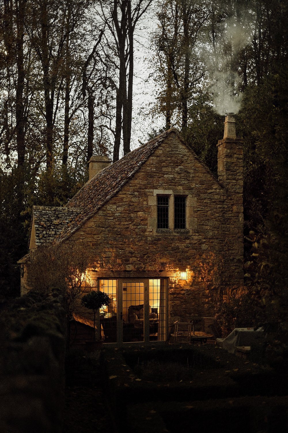 Cozy Stone Cottage Landscape Photography