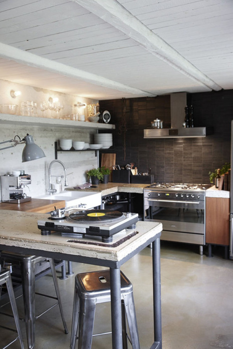 Rustic Industrial Kitchen Interior Photography