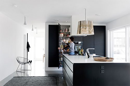 Modern Black Kitchen Interior Photography