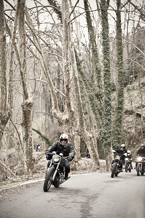 Motorcycle Trail Ride Autumn Forest Landscape