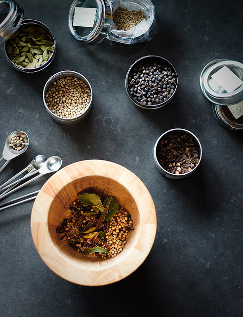Spice And Herb Jars Kitchen Cabinet Still Life