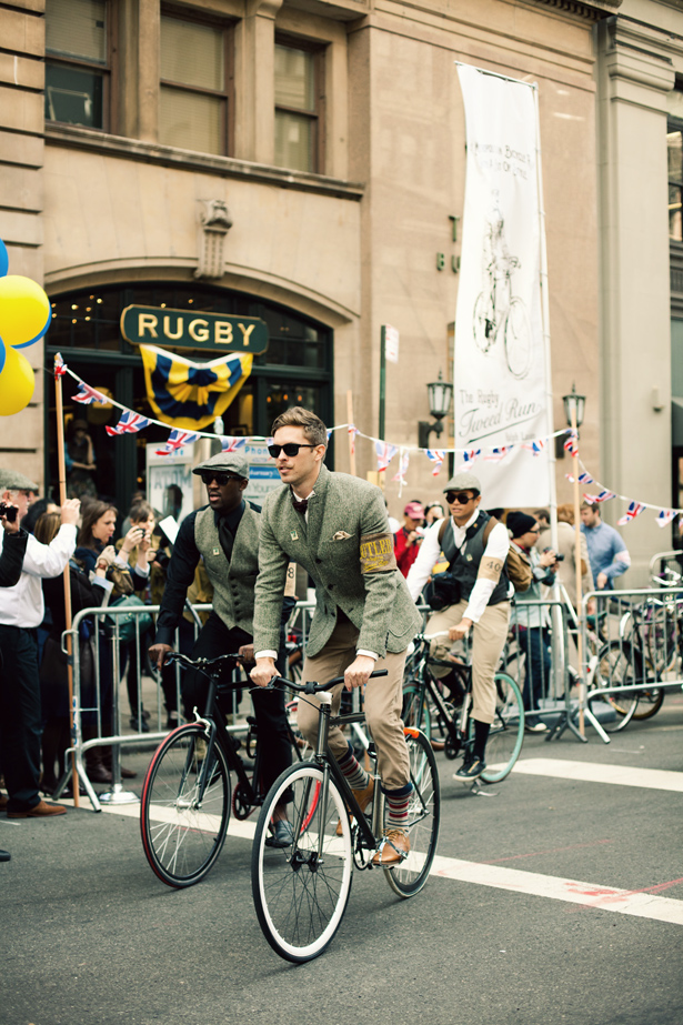 Urban Cyclist Portrait City Celebration