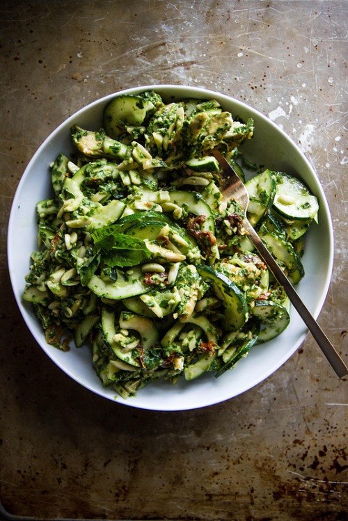 Vibrant Cucumber Salad Still Life