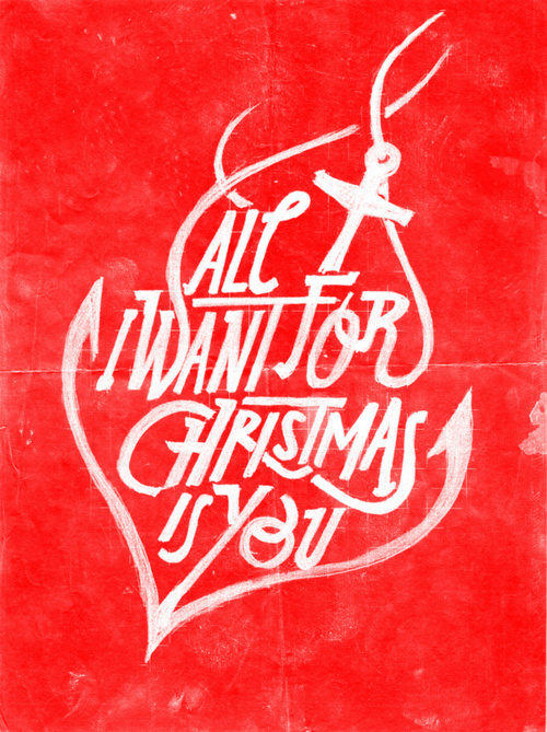 Typographic Christmas Window Display