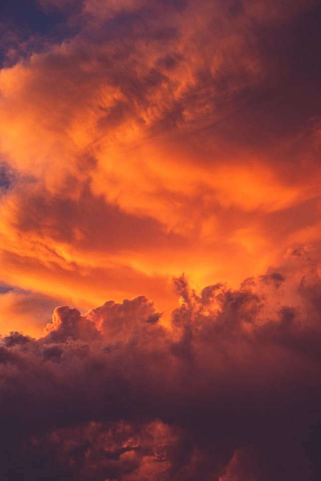 Vibrant Sunset Cloud Formations Landscape