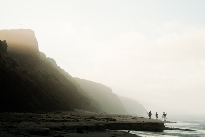 Foggy Cliffside Landscape Photography