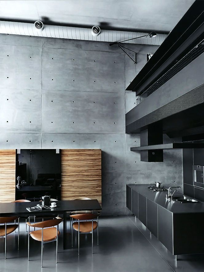 Rustic Industrial Kitchen Loft Interior