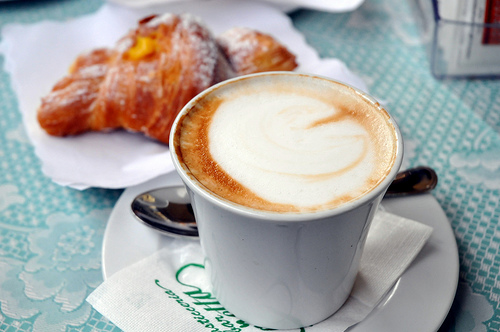 Coffee And Croissant Breakfast Still Life