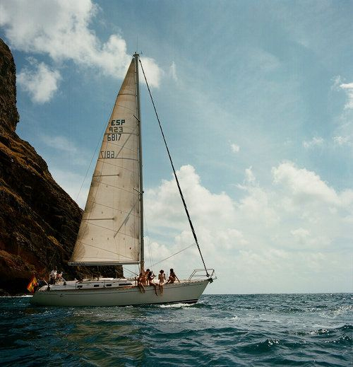 Sailboat On Turquoise Ocean Landscape Photograph