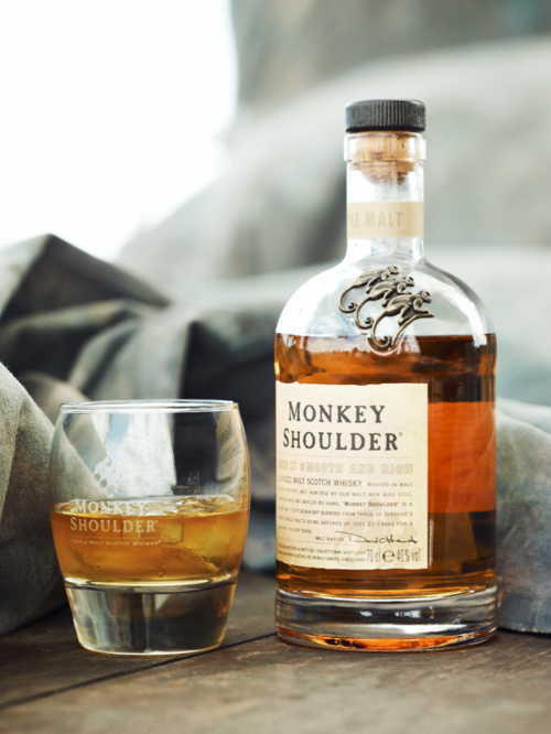 Amber Scotch Whisky Bottle Still Life