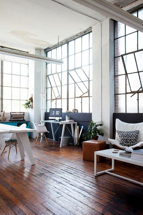 Minimalist Loft Office Landscape Interior