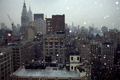City Skyline Winter Landscape Photography