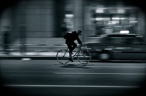 Nighttime City Bicycle Cityscape