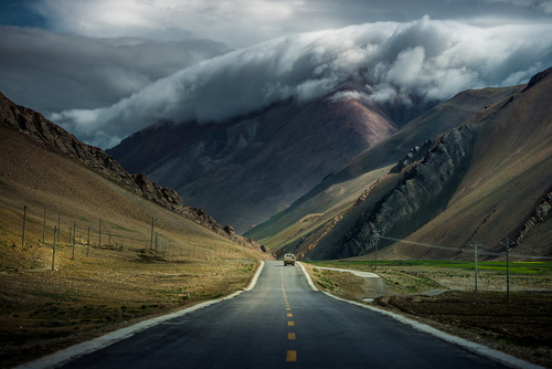 Mountain roads and winding highways photography