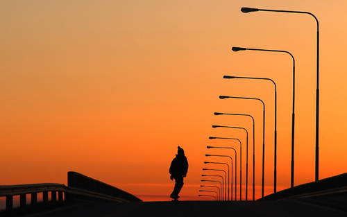 Urban Skyline Sunset Landscape