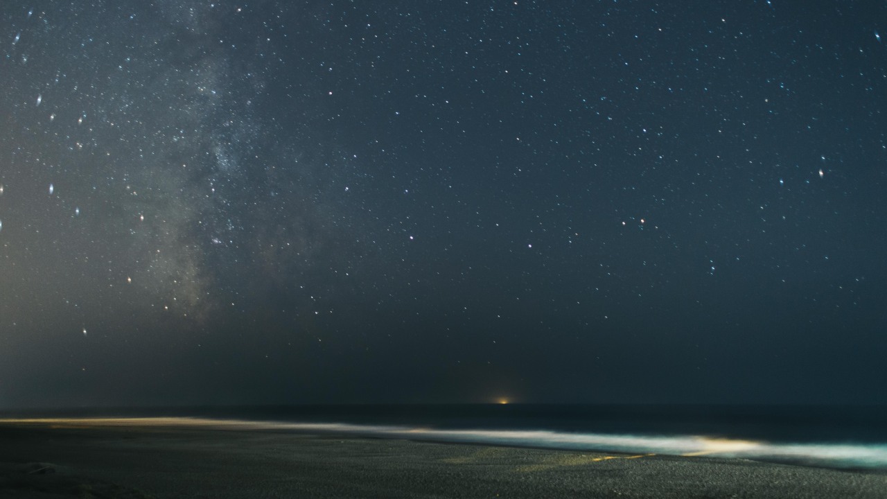 Starry Night Sky Desert Landscape