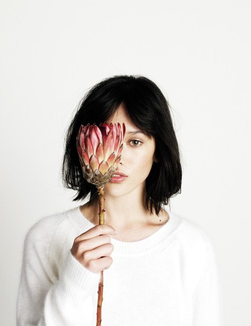 Self-portrait With Protea Flower