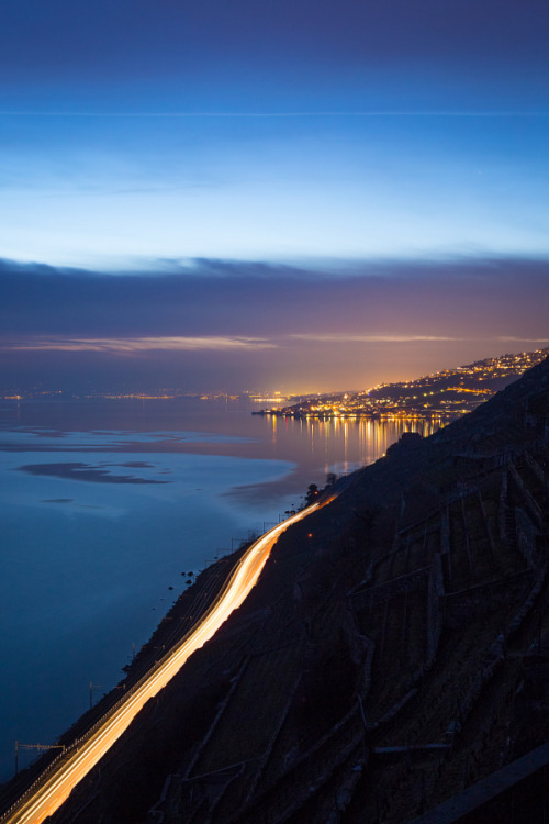Lakeside Coastal Road Landscape Montreux Switzerland