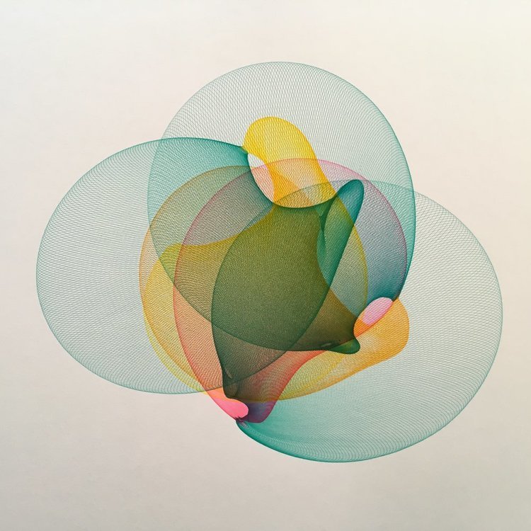 Colorful Geometric Shapes Abstract Composition