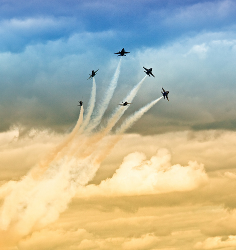 Aerial Fighter Jet Air Show Performance