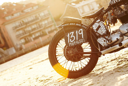 Motorcycle On Winding Mountain Road Landscape