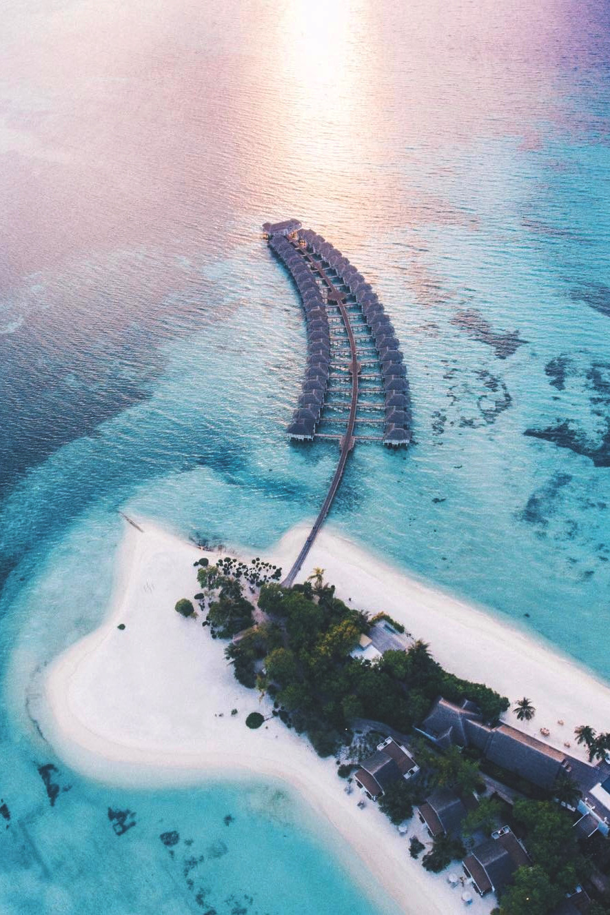 Aerial Views Of Maldives Island Resort