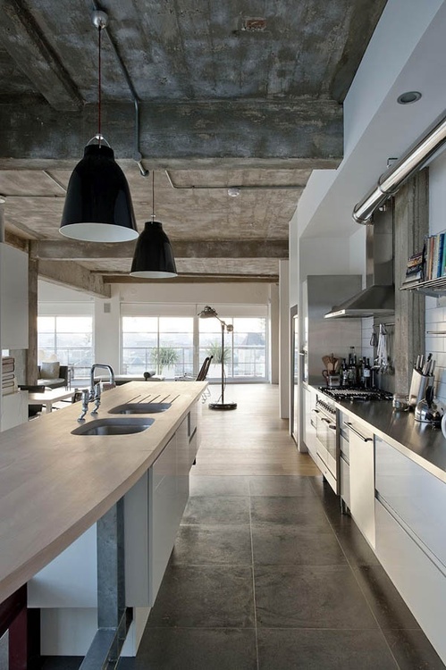Industrial-chic Modern Loft Kitchen