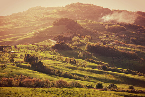 Tuscan Countryside Landscape Hiking Trail