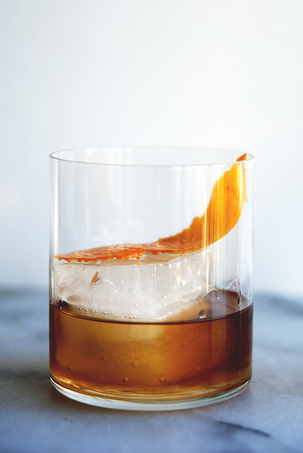 Old Fashioned Cocktail Aerial Patio View