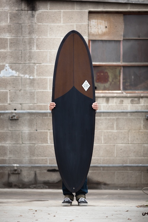 Urban Alleyway Landscape With Surfboard
