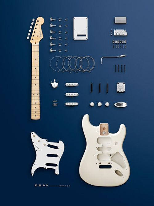Electric Guitar Parts Assembly Display