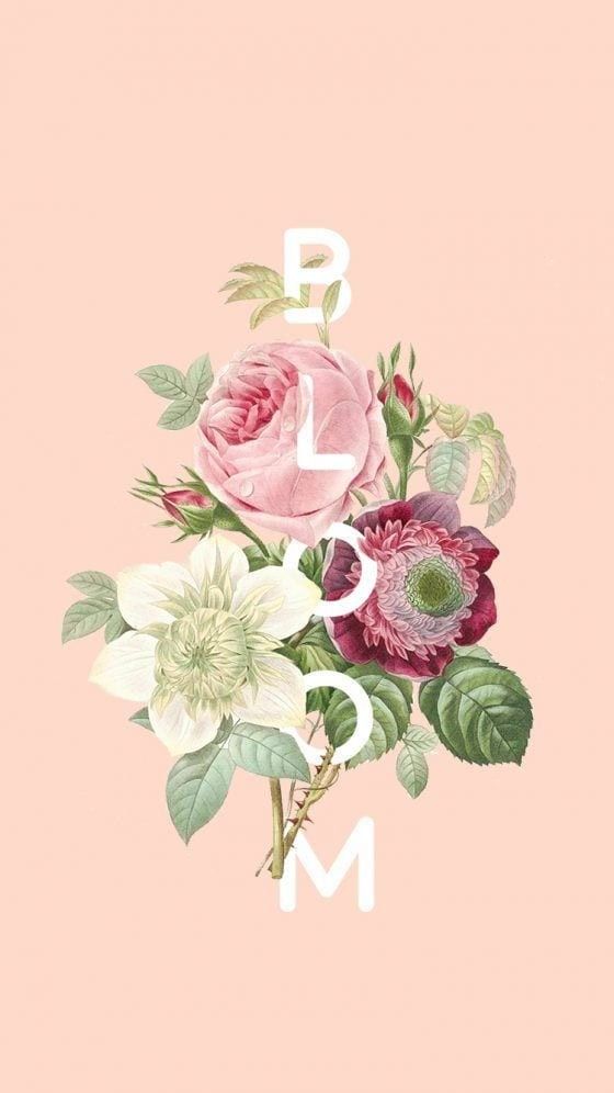 Floral Arrangement With Pink Roses And Initials