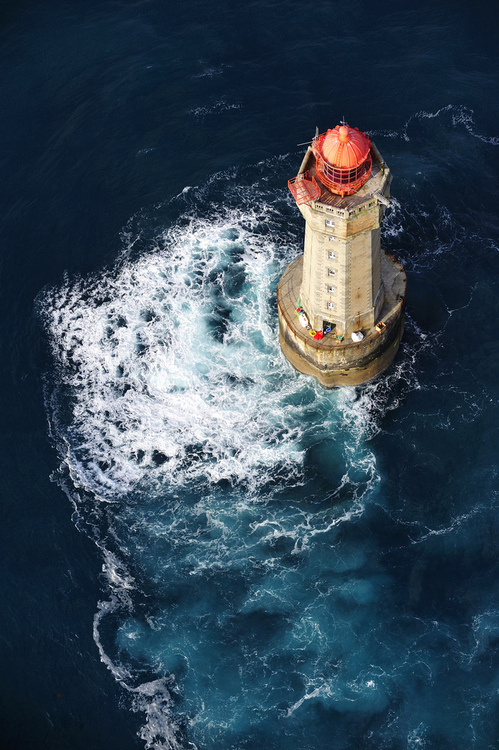 Lighthouse And Stormy Ocean Landscape Photography