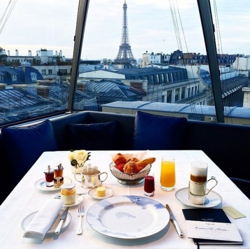 Breakfast Pastries Eiffel Tower Paris
