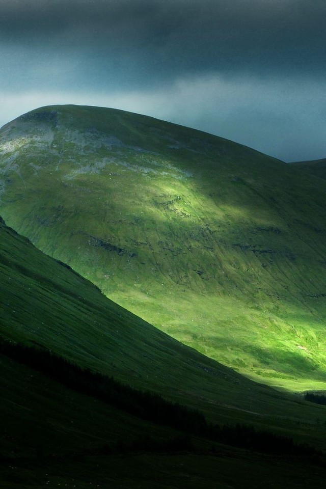 Emerald Mountain Landscape At Twilight