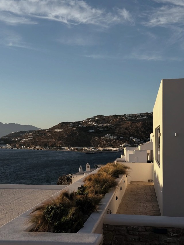 Coastal Mediterranean Village Buildings Sea View