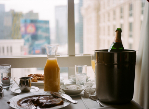 City Skyline Brunch Table Flat Lay