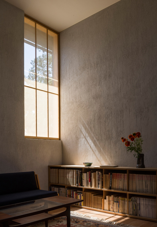 Cozy Interior Room Books Shelves Window Light Flowers
