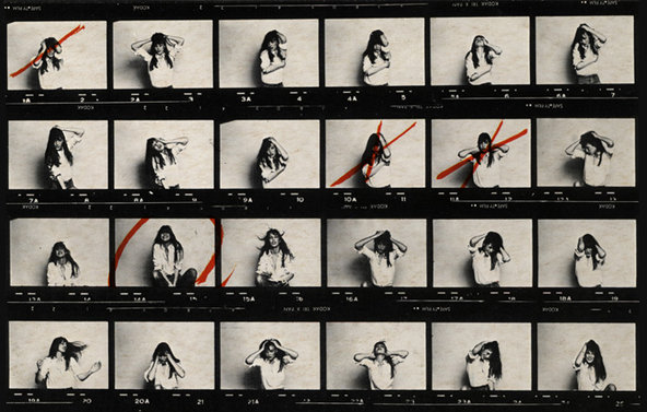 Flowing Black Dress Dance Studio Portrait