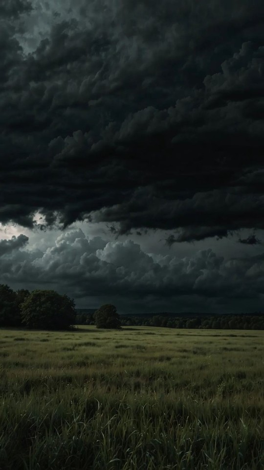 Dramatic Countryside Landscape Thunderstorm