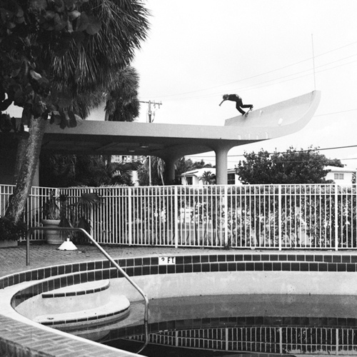 Skateboarding Action At Venice Beach Skatepark