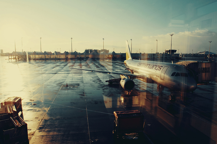 Airport Terminal Sunset Landscape
